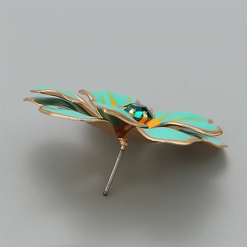 Alloy Flower Earrings