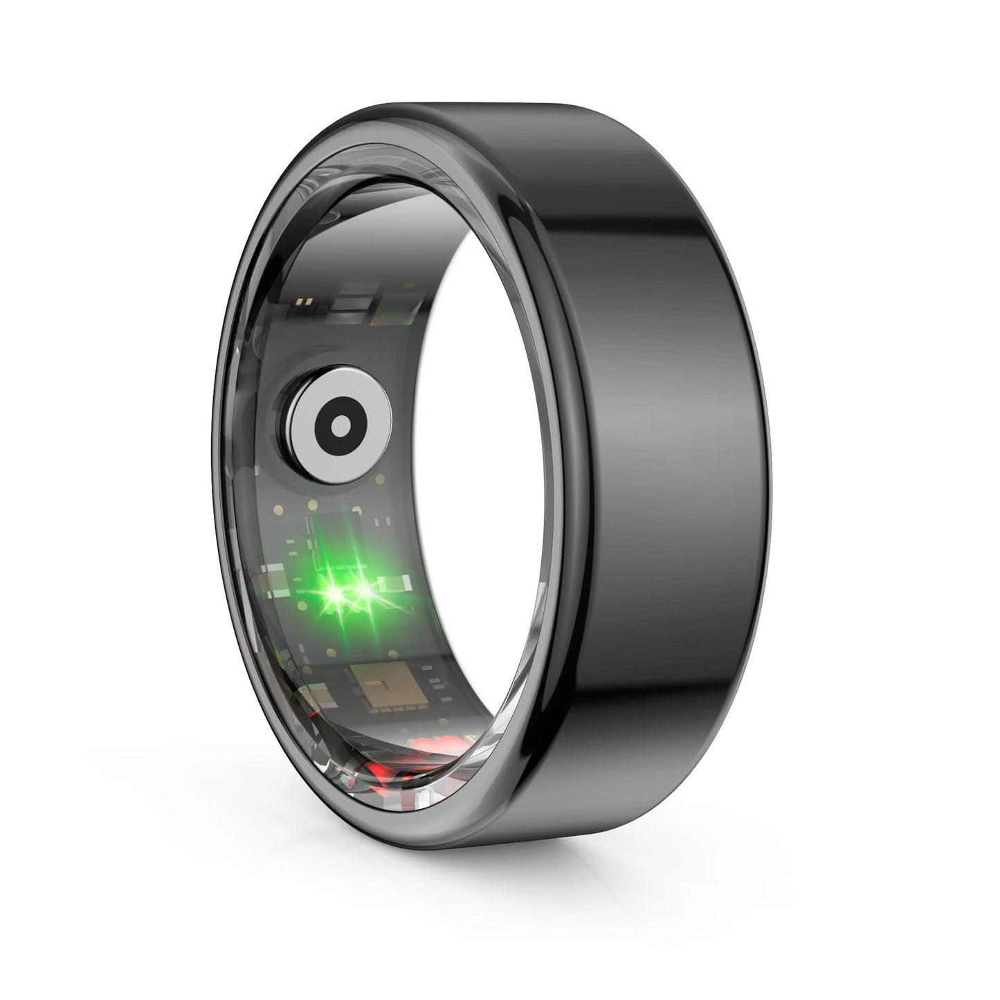 Smart Ring Blood Pressure Sleep Monitoring Waterproof Sports Fitness Tracker Military Grades Titanium Steel