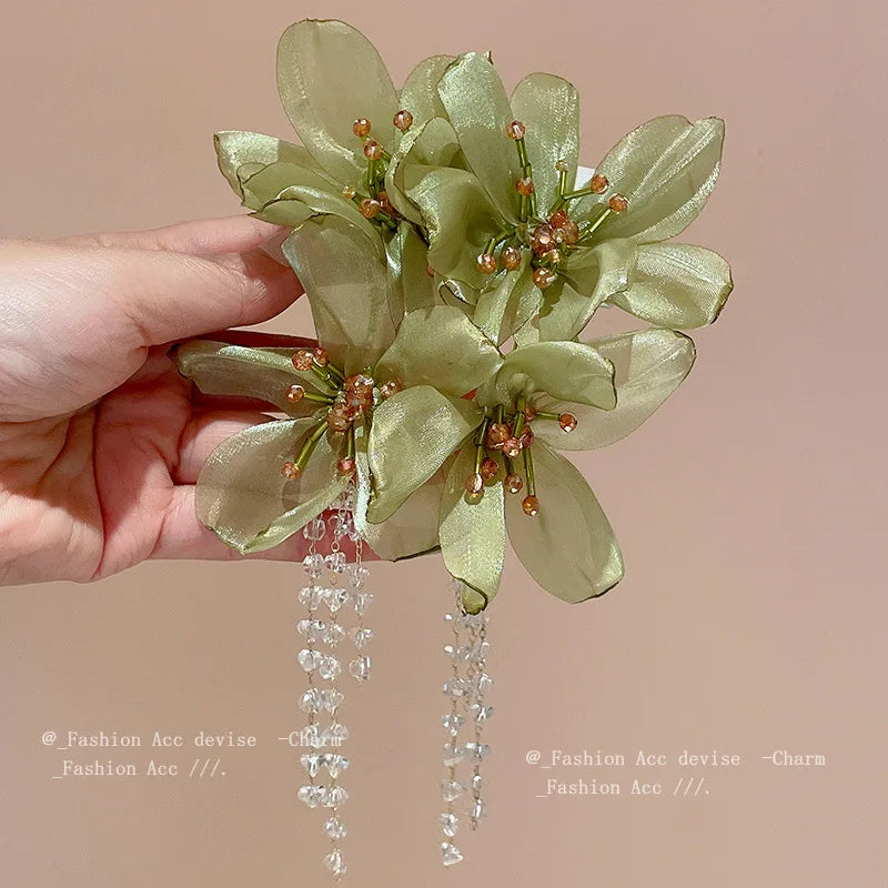 Flower Mesh Earrings for Women