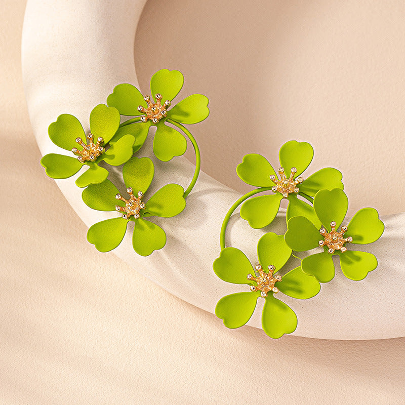 Vintage Flower Winter Earrings