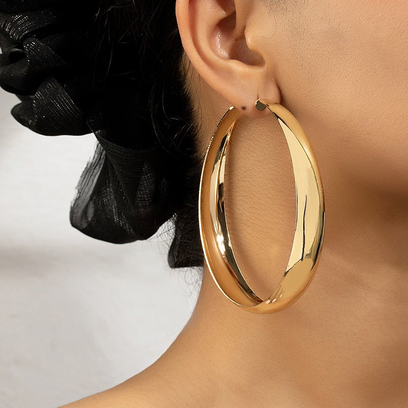 Large hoop earrings