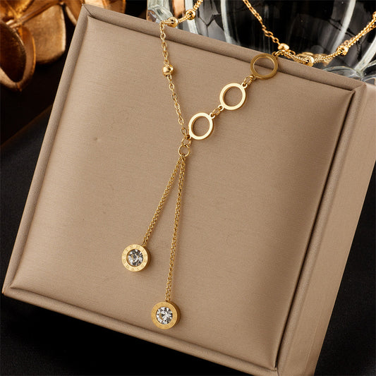 Titanium steel irregular necklace