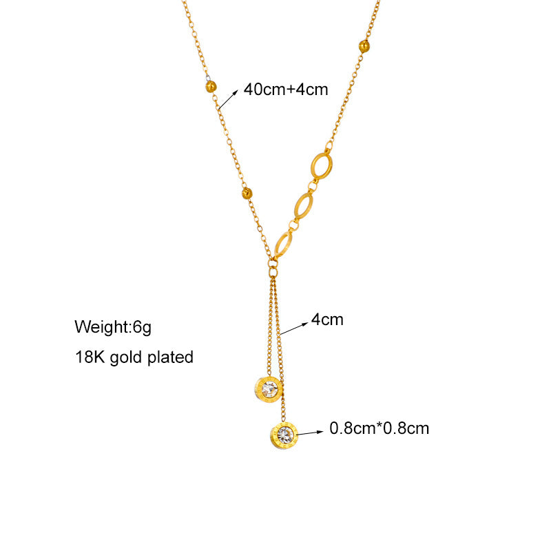 Titanium steel irregular necklace