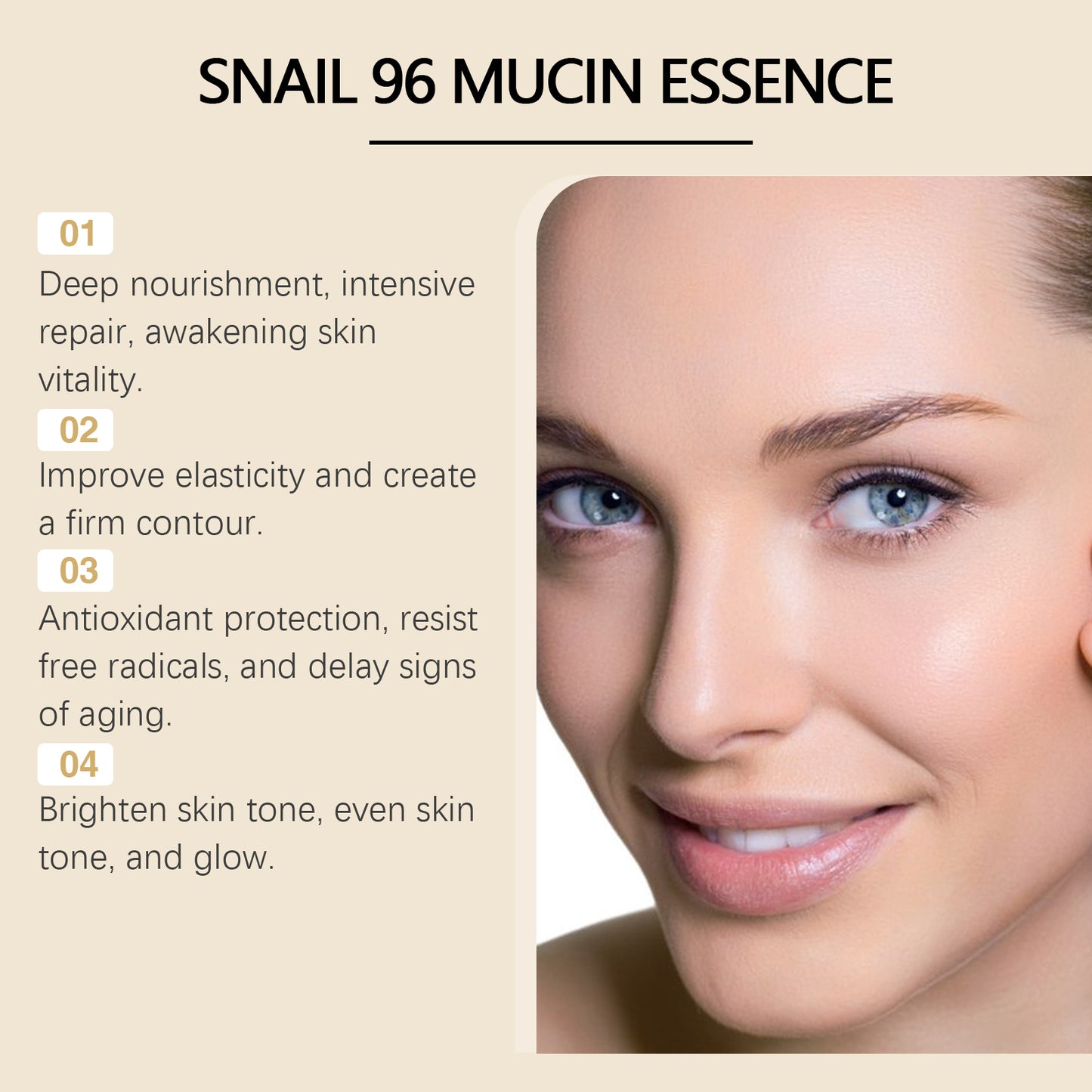 Ouhoe Snail Brightening Essence Surface Hydrating, Moisturizing, Firming, Brightening And Rejuvenating Serum