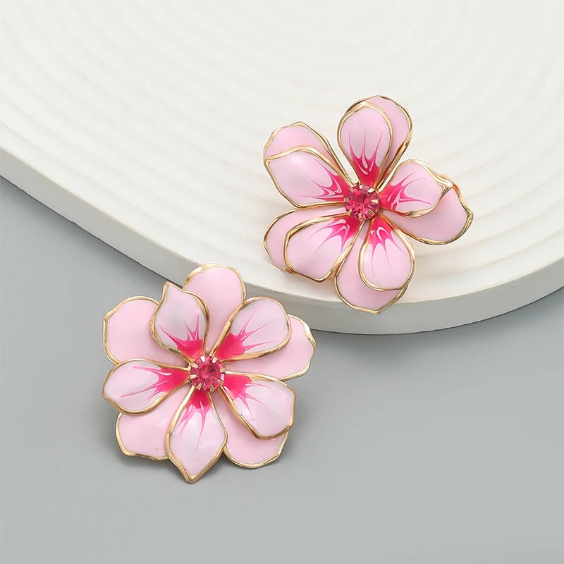 Alloy Flower Earrings