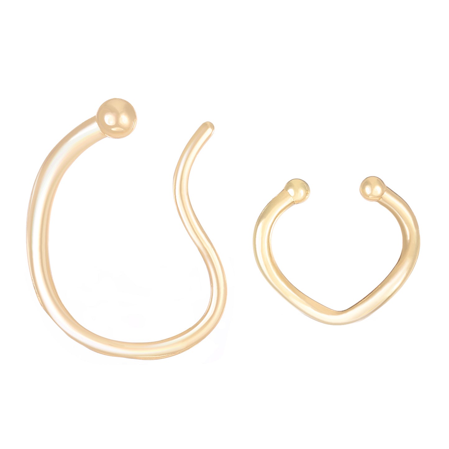 Twisted alloy ear bone clip with ins style design and temperament, ear clip without ear holes