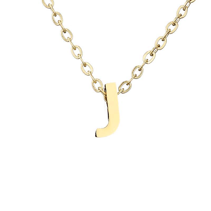 New Stainless Steel Gold-plated Necklace Letter Pendant Jewelry