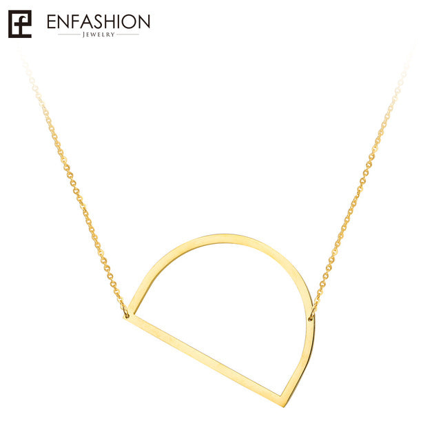 Letter necklace 24K gold-plated stainless steel jewelry