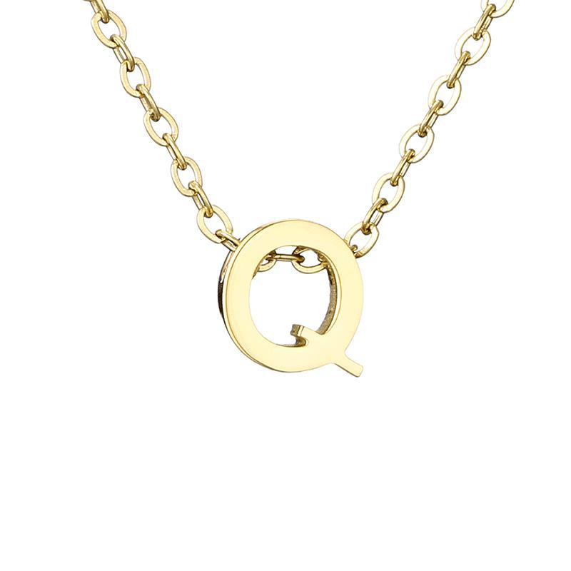 New Stainless Steel Gold-plated Necklace Letter Pendant Jewelry