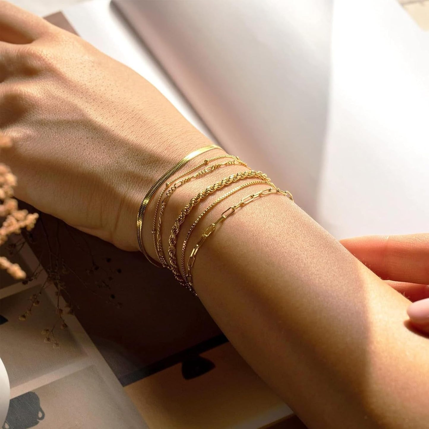 6 delar armband rostfritt stål