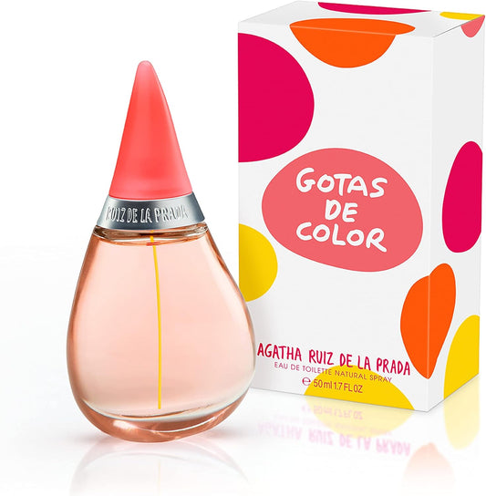 Agatha Ruiz de la Prada Perfumes Gotas de Color, Eau de Toilette for Women - Long Lasting - Playful, Modern and Young Fragrance - Fruity and Floral Tones - Perfect for the Day - 50 ml