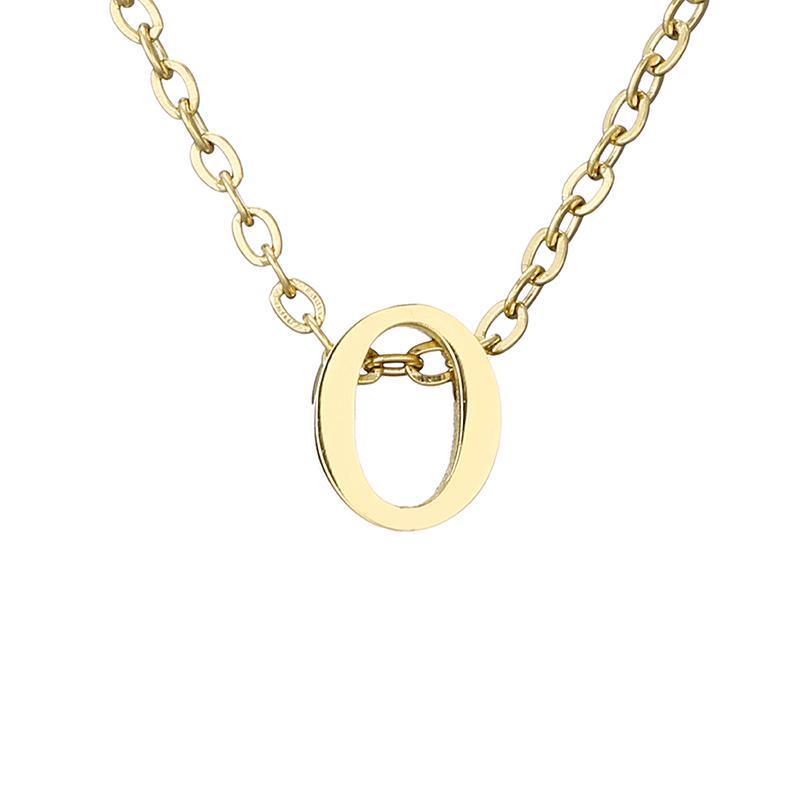 New Stainless Steel Gold-plated Necklace Letter Pendant Jewelry