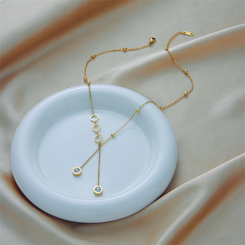 Titanium steel irregular necklace