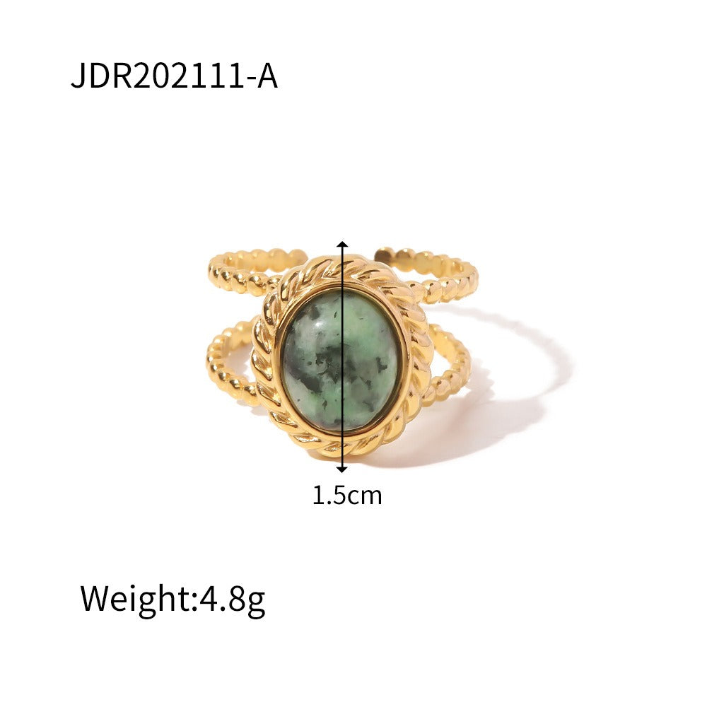 Retro style titanium steel ring
