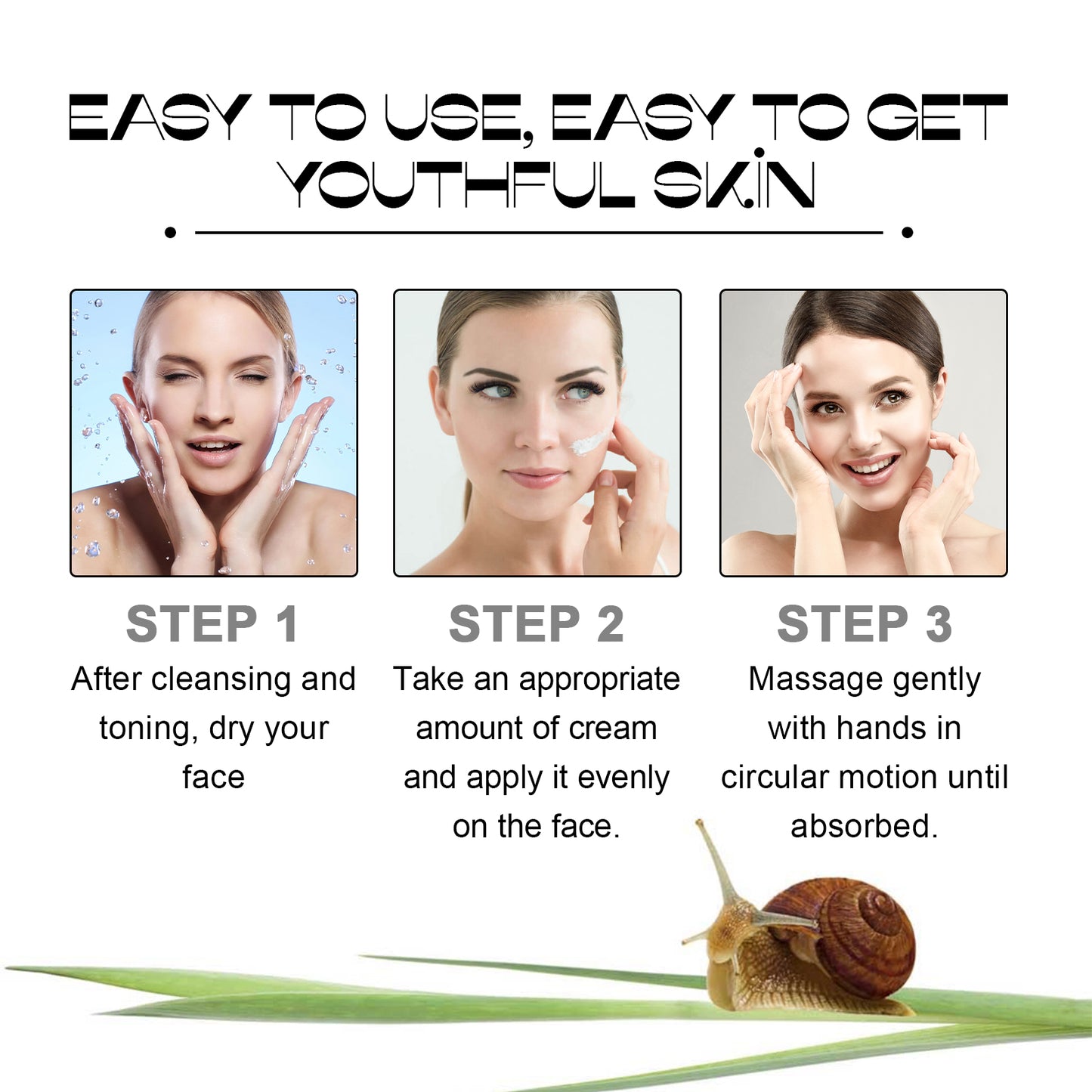 Snail Mucin 92% Moisturizer, Moisturizing And Smoothing Facial Wrinkles Firming And Elastic Skin Care Cream
