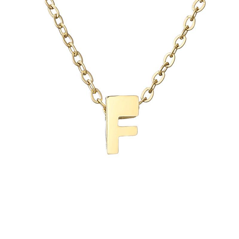 New Stainless Steel Gold-plated Necklace Letter Pendant Jewelry