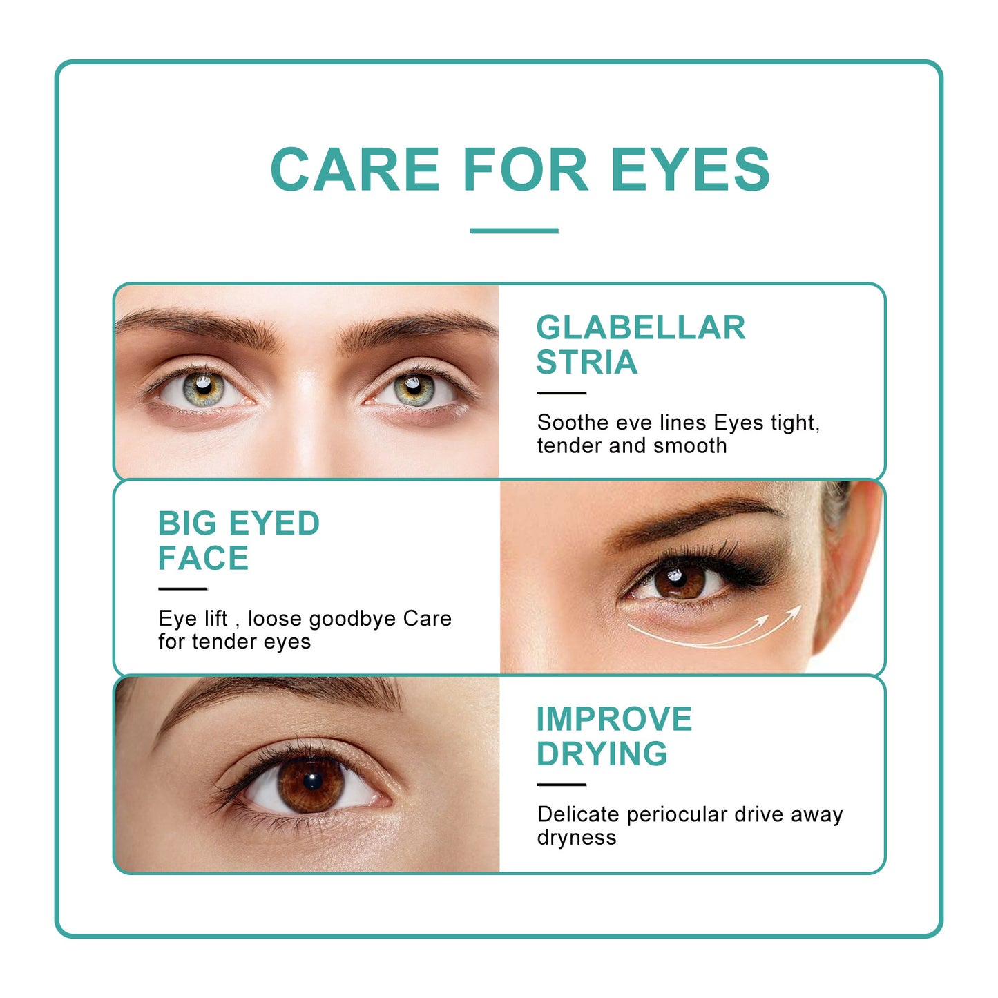 Eye Gel, Tyra Fade Eye Fine Lines Eye Pouch Black Rim Of The Eye It Moisturizes The Eyes