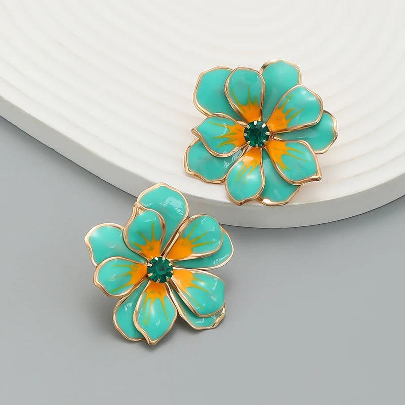Alloy Flower Earrings