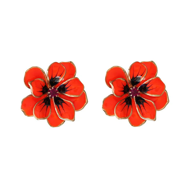 Alloy Flower Earrings